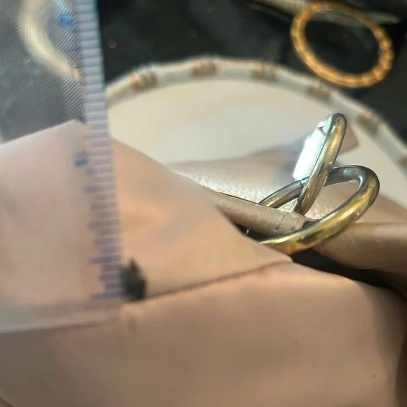 Coach Penelope Bucket Bag with two Exterior Pockets Neutral Pearlized Champagne - Picture 8 of 8